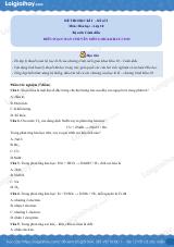 Đề thi học kì 2 Hóa 10 Cánh diều - Đề 5
